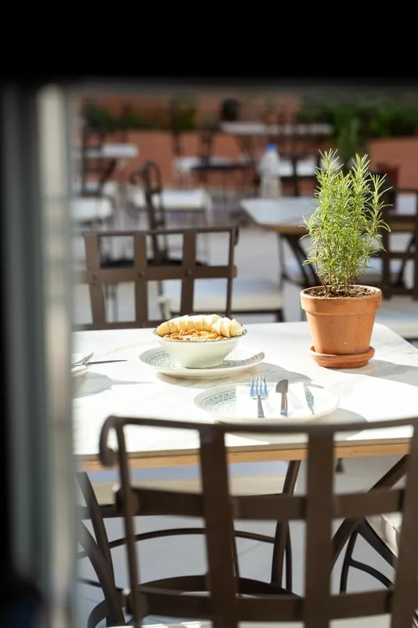 A table with herbs