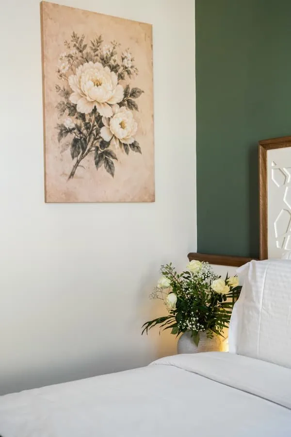Artwork above the bed