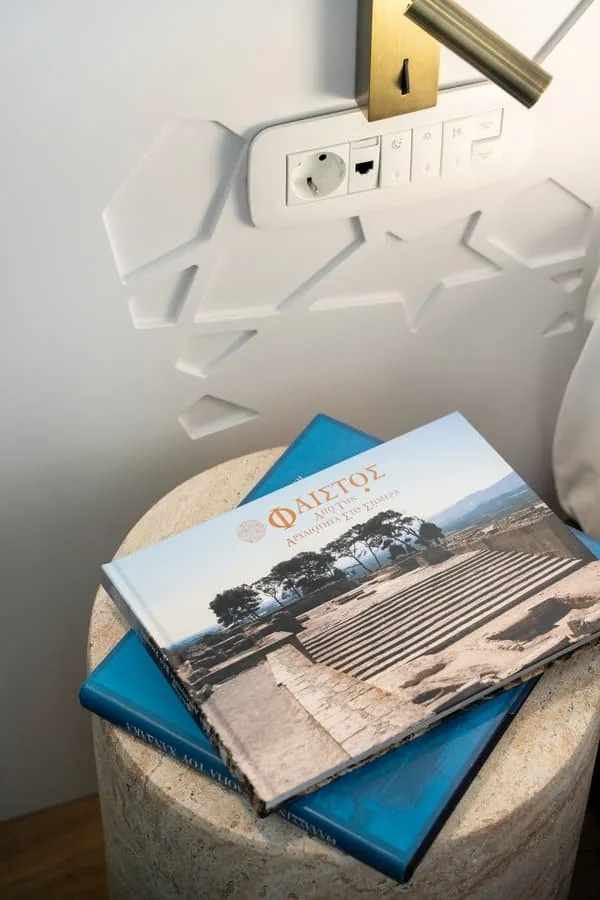 Books on the bedside table