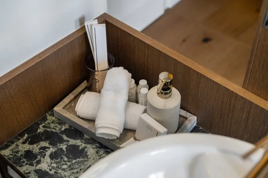 Folded towels