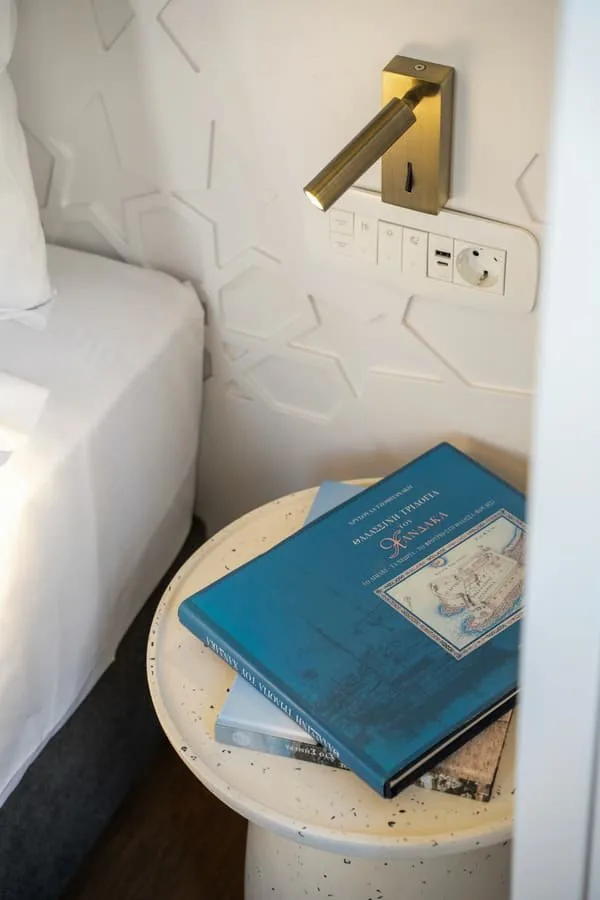 A reading light and a book