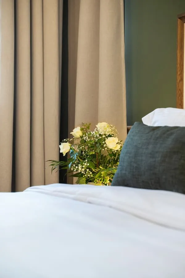 Roses beside the bed